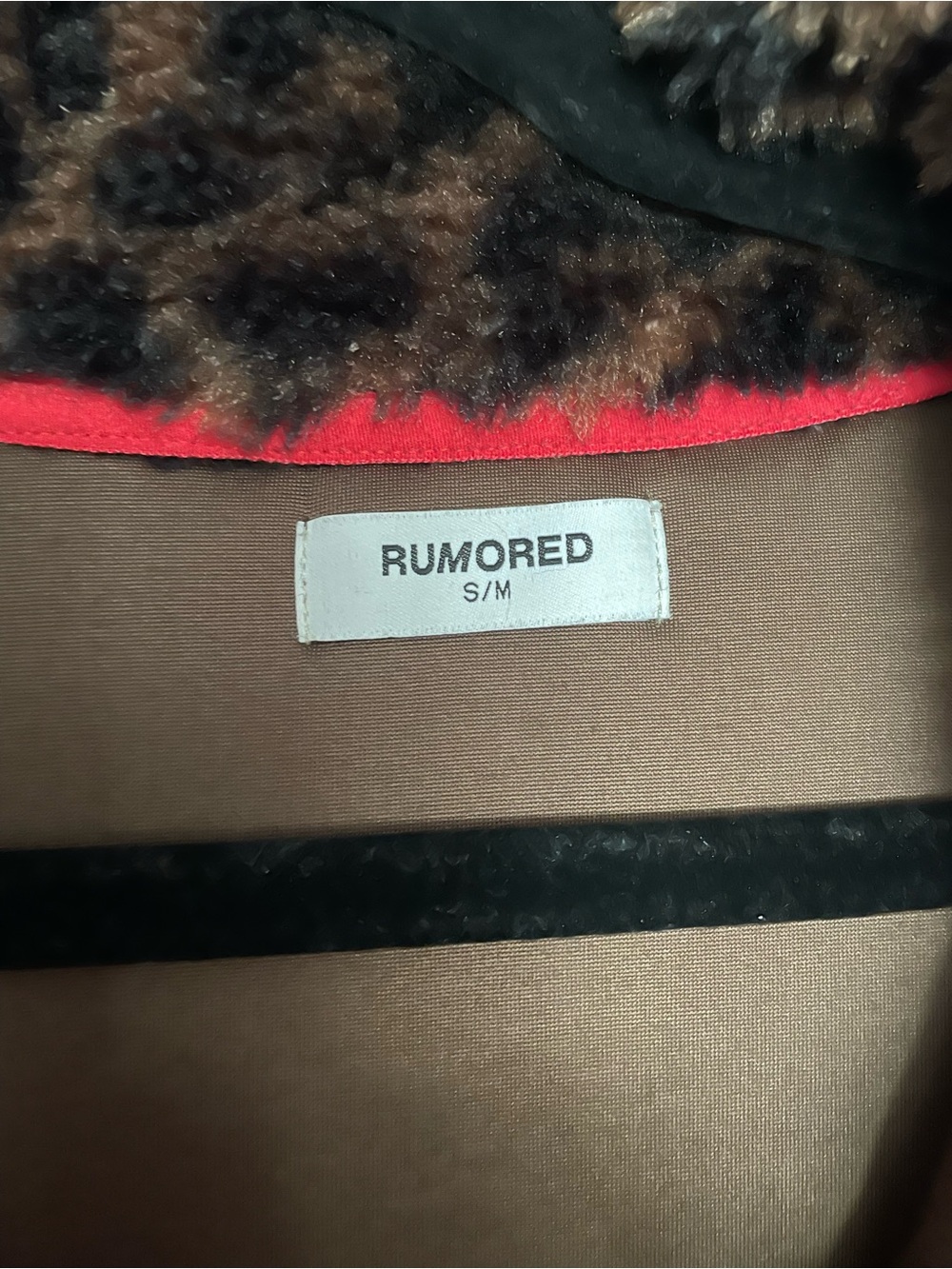 RUMORED - SUN VALLEY SHERPA, leopard print, small/medium - Picture 6 of 7